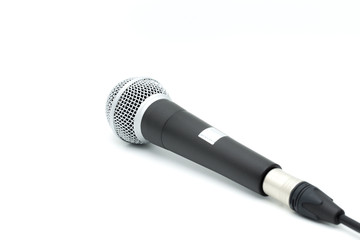 Omni directional microphone isolated on white background.