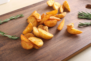 potatoes rustic on a wooden background