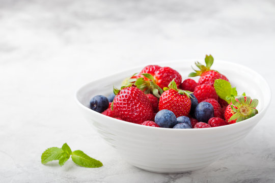 Mix fresh berries blueberry, strawberry, raspberry