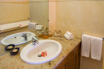 Bathroom of a luxury hotel