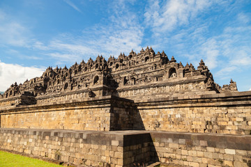 Buddist temple Borobudur complex, Unesco world heritage. Candi Borobudur, Yogyakarta, Central Jawa, Indonesia.