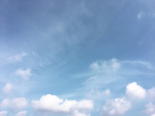.White clouds and blue sky background