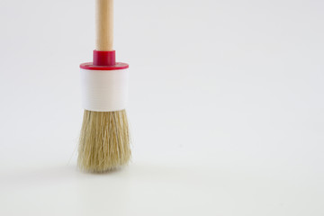 Brush dust on a white background with space.