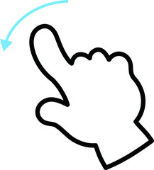 タッチジェスチャ　左ドラッグ