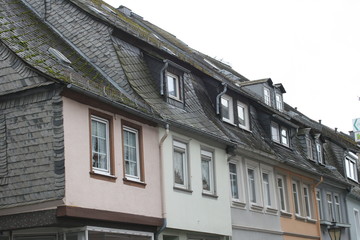 Fototapeta na wymiar Hausreihe. Alte Häuser