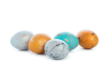 easter eggs isolated on white