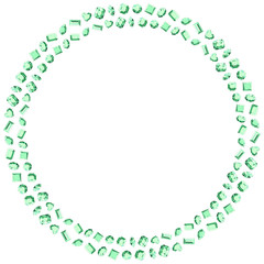 Frame of precious stones. Suitable for use in advertising by jewelry companies