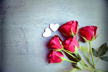 Valentinstag - rote Rosen - Rosenstrauß 