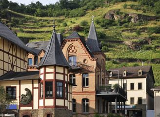 View of Sankt Goarshausen. Germany