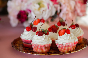 Holiday cakes for gourmets. Wedding cake. 