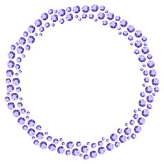 Frame of precious stones. Suitable for use in advertising by jewelry companies