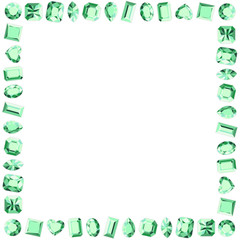 Frame of precious stones. Suitable for use in advertising by jewelry companies