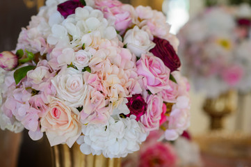 Wedding decor of beautiful flowers
