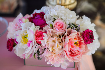 Wedding decor of beautiful flowers