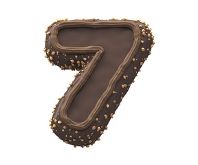 Obraz premium Chocolate and nuts font