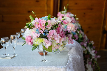 Wedding decor of beautiful flowers