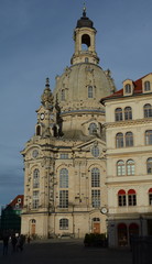Fototapeta premium Blick zur Frauenkirche am Neumarkt in Dresden