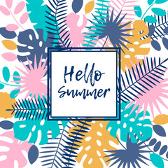 Summer Hawaiian tropical poster