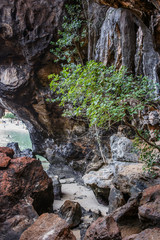 View in famous Phranang cave at Raylay Railay Beach