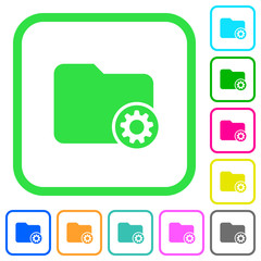 Directory settings vivid colored flat icons
