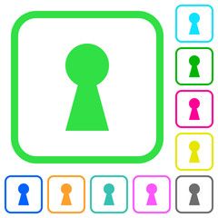 Keyhole vivid colored flat icons