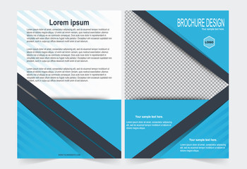 Blue and White Brochure template flyer design