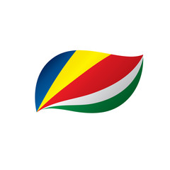 Seychelles flag, vector illustration
