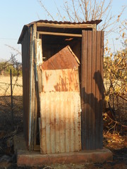 The Corrugated Iron Toilet. A symbol of the past difficult times that rural South Africa had to endure. 