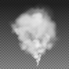 Smoke vectors on transparent background.