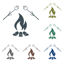 Naklejka premium Zephyr on skewer icon