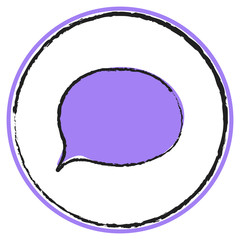 Chat icon. Dialog text