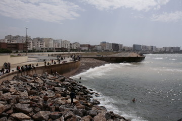 View of coast in Casablanca