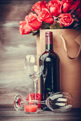 Wine and roses rustic