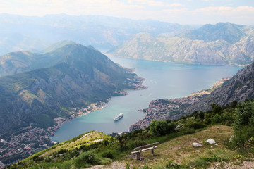 Fototapeta na wymiar View of Kotor Bay, Montenegro