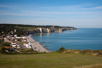 Vue de la plage de Pourville