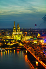 Fototapeta na wymiar Cologne aerial overview