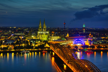 Fototapeta na wymiar Cologne, Germany aerial overview