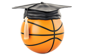 Naklejka premium Basketball, sport education concept. 3D rendering