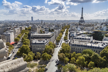 Champs Elysées et sa vue imprenable sur la Tour Eiffel