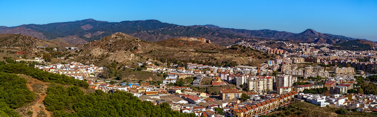 Fototapeta na wymiar Panoramic view of Malaga city, Spain.
