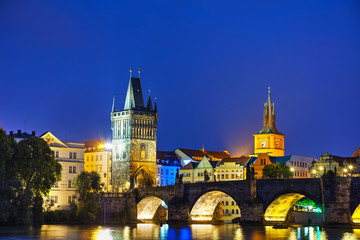 Naklejka premium Overview of Prague, Czech Republic