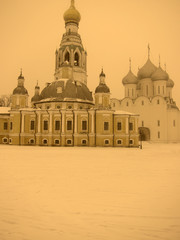 Winter town cathedrals