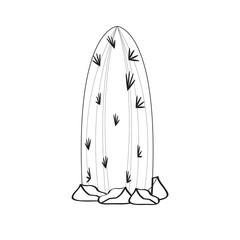 Cartoon cactus sketch