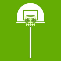Street basketball hoop icon green