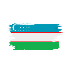 Fototapeta premium Uzbekistan flag, vector illustration