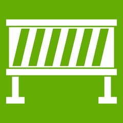 Traffic barrier icon green