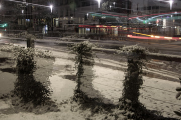 Boulevard yonnais sous la neige
