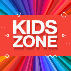 Kids Zone. Children Playground. Playground School. Fun and play. Vector