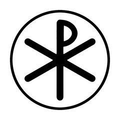 Fototapeta premium Black Chi-rho symbol