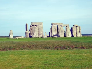 View of the famous Stonehenge prehistoric monument in Wiltshire, England, which was completed around 2000 B.C.Stonehenge DxO 7